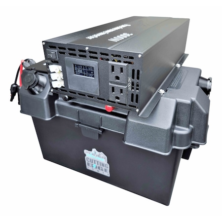 Cutting Edge Power 3000W Pure Sine Solar Generator 6000W Surge, Portable Solar Battery Box w Inverter, USB, 12V 792625700488